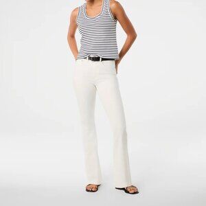 NEW SPANX SPANXsculpt™ ReDefine High Rise Flare Jeans 4 Small White NWT